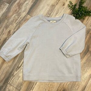 Madewell (Re)sourced Cotton Cloudberry Sweatshirt Women’s Sz Small Cool Fog
